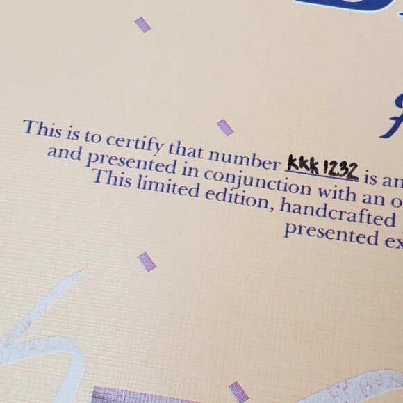 1990 LIMITED EDITION Raikes Courtney Bear - Wooden Carved Face w/ Music Cassette - Picture 15 of 17